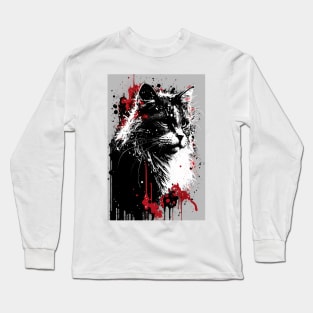 Siberian Cat Portrait Long Sleeve T-Shirt